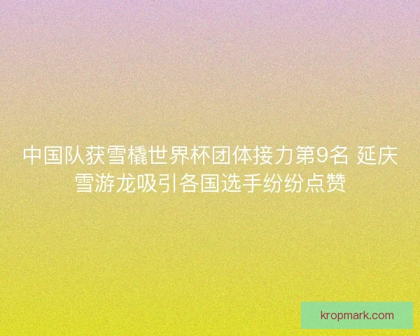 中国队获雪橇世界杯团体接力第9名 延庆雪游龙吸引各国选手纷纷点赞